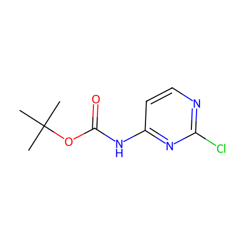 tert-Butyl (2-chloropyrimidin-4-yl)carbamate结构图