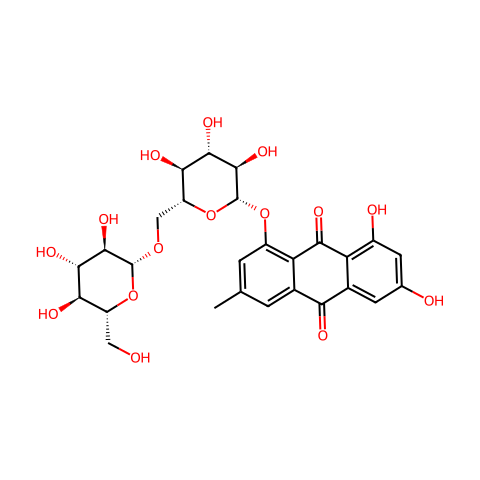大黄素-1-O-β-龙胆二糖苷结构图