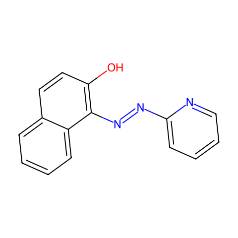 1-(2-吡啶偶氮)-2-萘酚结构图