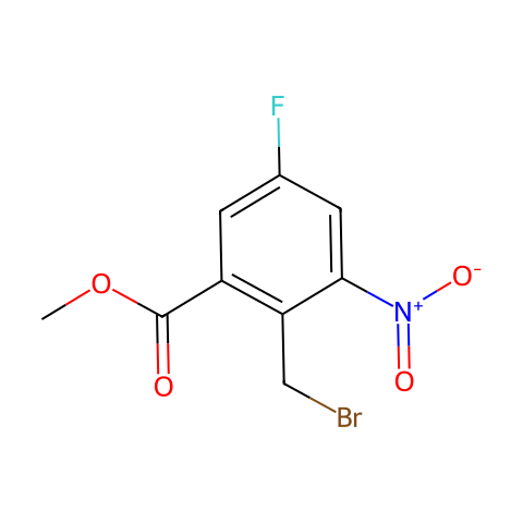 Benzoic acid,2-(bromomethyl)-5-fluoro-3-nitro-, methyl ester结构图