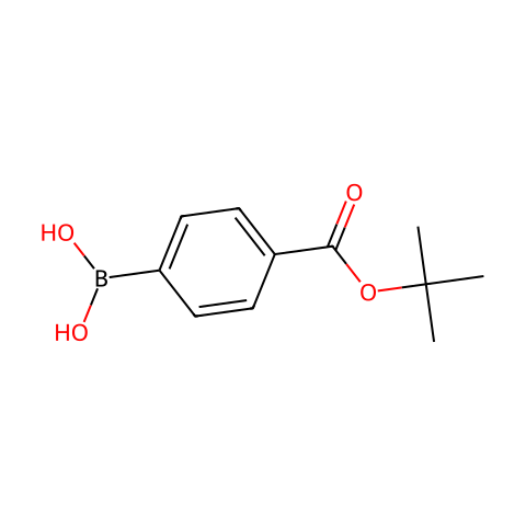 4-(叔丁氧羰基)苯硼酸 (含不同量的酸酐)结构图
