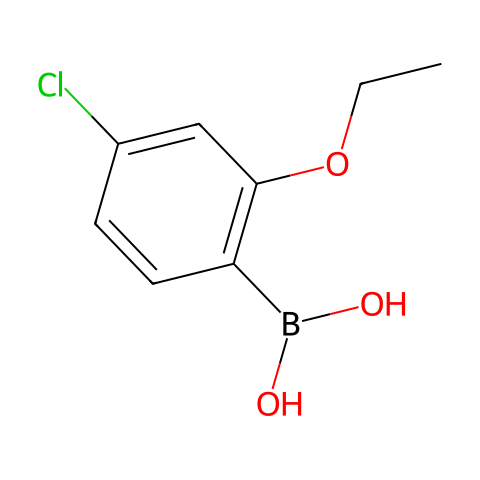 4-氯-2-乙氧基苯硼酸 (含有数量不等的酸酐)结构图