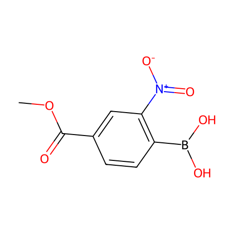 4-甲氧羰基-2-硝基苯硼酸结构图
