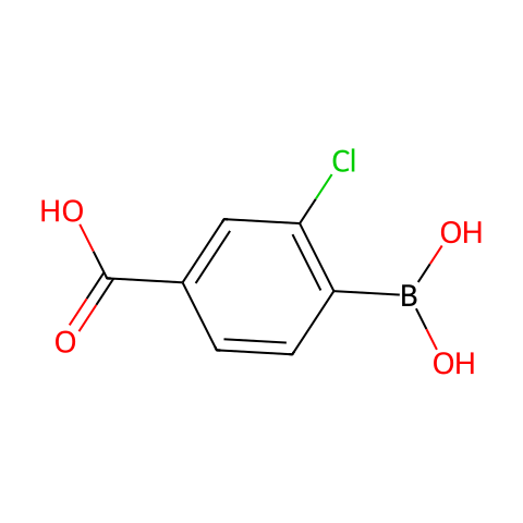 4-羧基-2-氯苯硼酸结构图