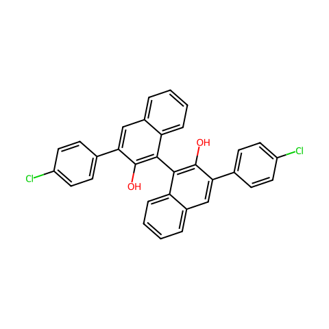 (R)-3,3'-双(4-氯苯基)-1,1'-联萘酚结构图
