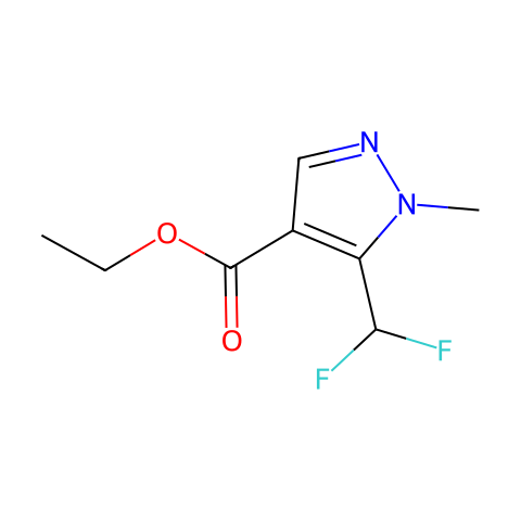 1-甲基-5-（二氟甲基）-1H-吡唑-4-羧酸乙酯结构图