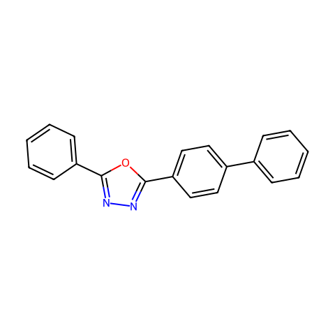 2-(4-联苯基)-5-苯基-1,3,4-噁二唑结构图