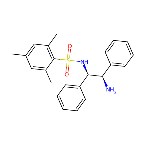 (1R,2R)-N-(2,4,6-TRIMETHYLPHENYLSULFONYL)-1,2-DIPHENYLETHANE-1,2-DIAMINE结构图
