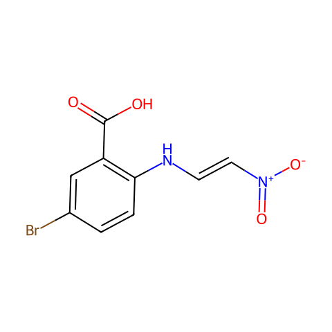 Benzoic acid, 5-broMo-2-[(2-nitroethenyl)aMino]-结构图