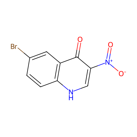 6-溴-4-羟基-3-硝基喹啉结构图