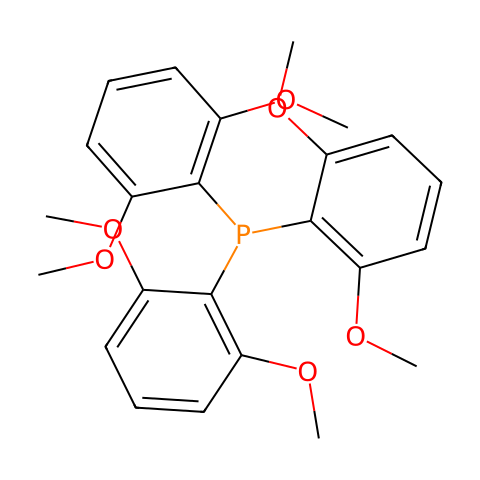三(2,6-二甲氧基苯基)磷结构图