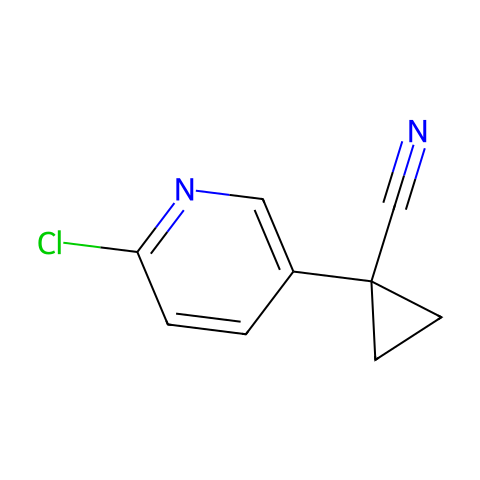1-(6-氯吡啶-3-基)环丙烷甲腈结构图