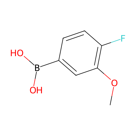4-氟-3-甲氧基苯硼酸(含有数量不等的酸酐)结构图