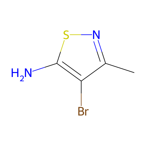 5-氨基-4-溴-3-甲基异噻唑结构图