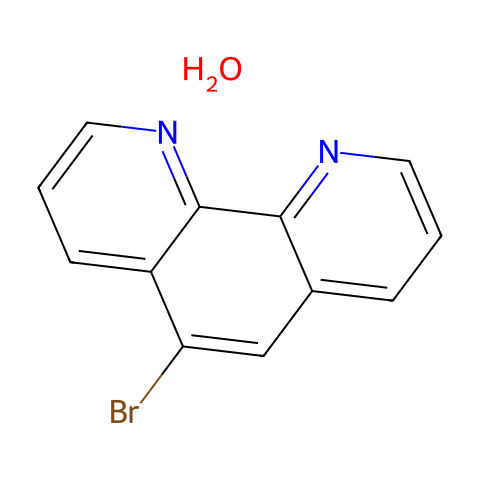 5-溴-1,10-菲咯啉一水合物结构图