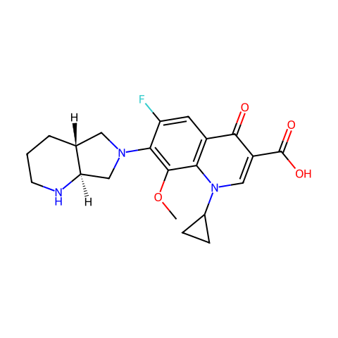 莫西沙星杂质S(1S,6R)-反式莫西沙星 分子结构图