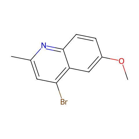 4-BROMO-6-METHOXY-2-METHYLQUINOLINE结构图