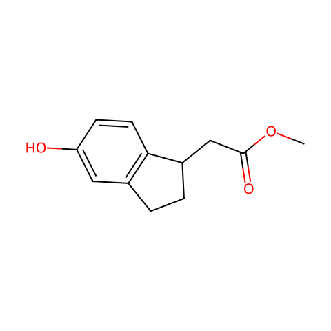 METHYL (5-HYDROXY-2,3-DIHYDRO-1H-INDEN-1-YL)ACETATE结构图