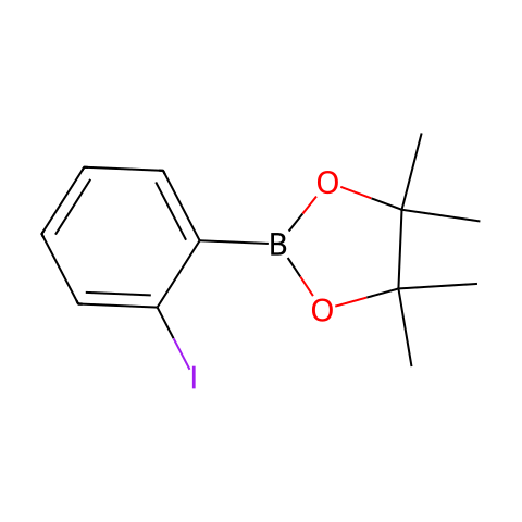 2-(2-碘苯基)-4,4,5,5-四甲基-1,3,2-二氧环戊硼烷结构图