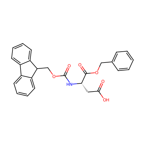 Fmoc-L-天冬氨酸-1-苄酯结构图