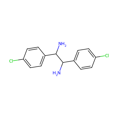 meso-1,2-Bis(4-chlorophenyl)ethylenediamine结构图