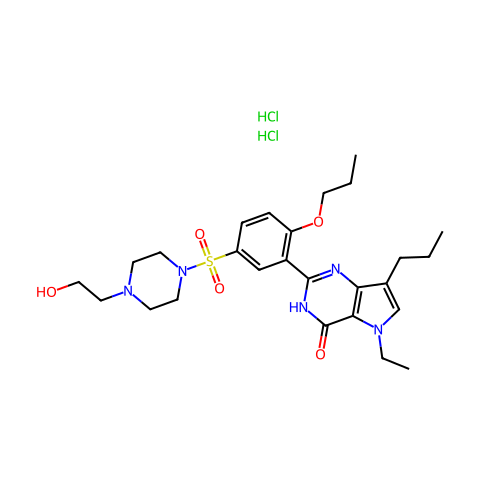 Mirodenafil Dihydrochloride结构图