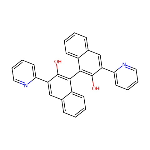 (S)-3,3'-Di(pyridin-2-yl)-[1,1'-binapthalene]-2,2'-diol结构图