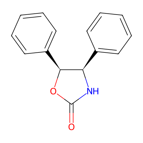 (4R,5S)-4,5-二苯基唑烷-2-酮结构图