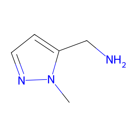 (1-methyl-1H-pyrazol-5-yl)methanamine结构图