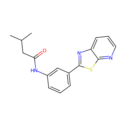 3-Methyl-N-(3-(thiazolo[5,4-b]pyridin-2-yl)phenyl)butanamide结构图