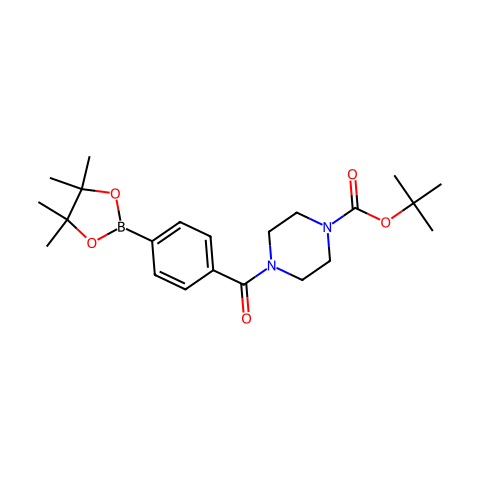 4-(4-Boc-哌嗪-1-羰基)苯硼酸频哪酯结构图