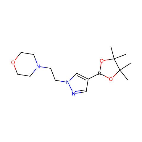 1-(2-吗啉乙基)-1H-吡唑-4-硼酸频那醇酯结构图