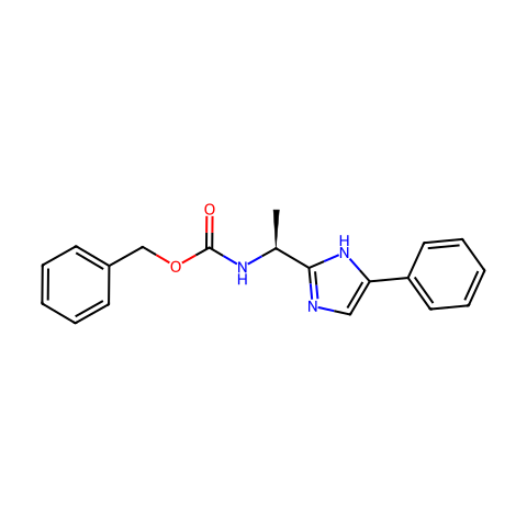 Carbamic acid, [(1S)-1-(4-phenyl-1H-imidazol-2-yl)ethyl]-, phenylmethyl ester结构图