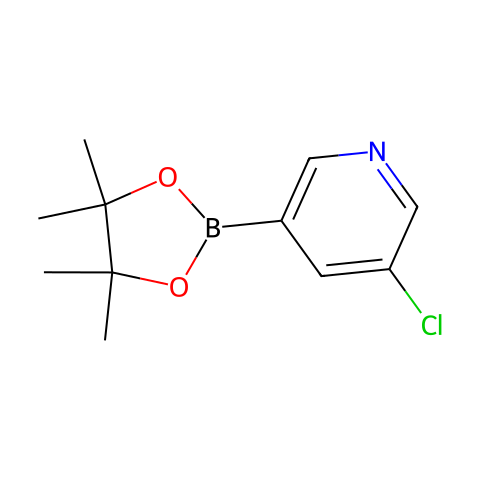 3-氯-5-(4,4,5,5-四甲基-1,3,2-二氧杂环戊硼烷-2-基)吡啶结构图