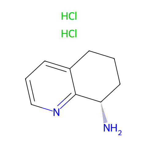8-Quinolinamine, 5,6,7,8-tetrahydro-, hydrochloride (1:2), (8S)-结构图