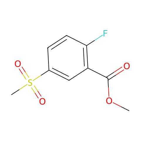 Benzoic acid, 2-fluoro-5-(methylsulfonyl)-, methyl ester结构图
