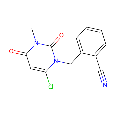 2-[(6-Chloro-3,4-dihydro-3-methyl-2,4-dioxo-1(2H)-pyrimidinyl)methyl]-benzonitrile结构图
