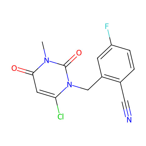 2-((6-chloro-3-Methyl-2,4-dioxo-3,4-dihydropyriMidin-1(2H)-yl)Methyl)-4-fluorobenzonitrile结构图