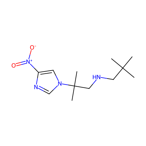 1H-Imidazole-1-ethanamine, N-(2,2-dimethylpropyl)-β,β-dimethyl-4-nitro-结构图