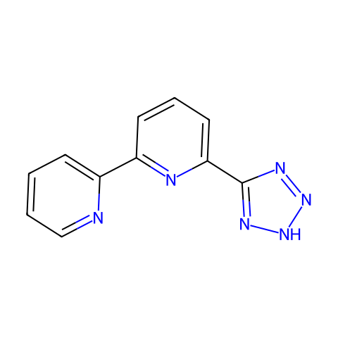 6-(1H-替硝唑-5-基)-2,2'-联吡啶结构图