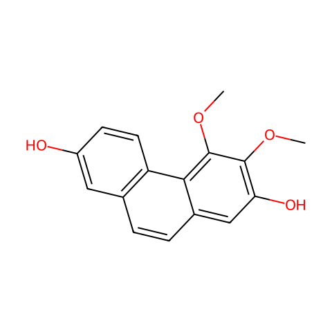 3,4-二甲氧基-2,7-菲二醇结构图
