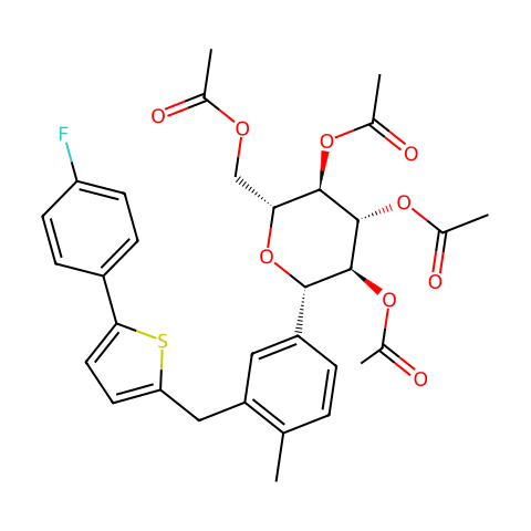 Tetra Acetyl Canagliflozin结构图