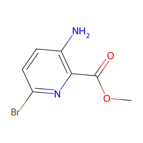 3-氨基-6-溴吡啶-2-甲酸甲酯结构图