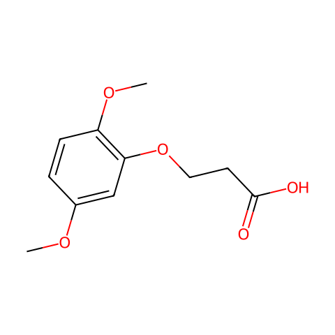 3-(2,5-二甲氧基苯氧基)丙酸结构图