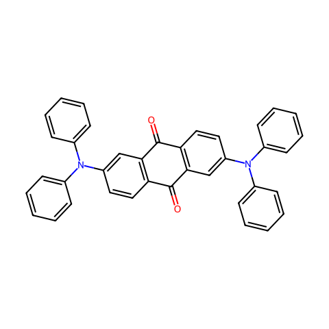 2,6-双(二苯基氨基)蒽醌结构图