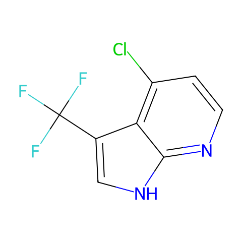 4-氯-3-(三氟甲基)-1H-吡咯并[2,3-B]吡啶结构图