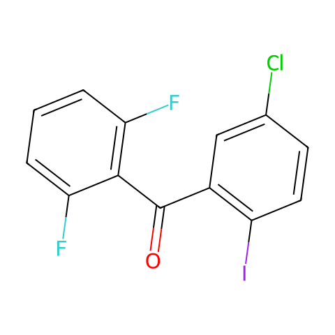 (5-CHLORO-2-IODOPHENYL) 2,6-DIFLUOROPHENYL METHANO结构图