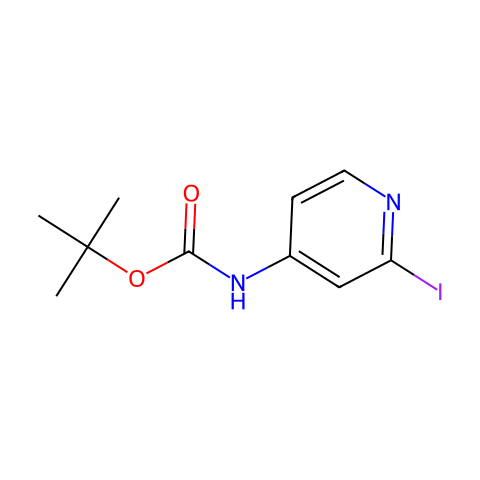 (2-IODO-PYRIDIN-4-YL)-CARBAMIC ACID TERT-BUTYL ESTER结构图