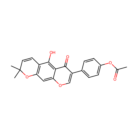 Alpinumisoflavone acetate结构图