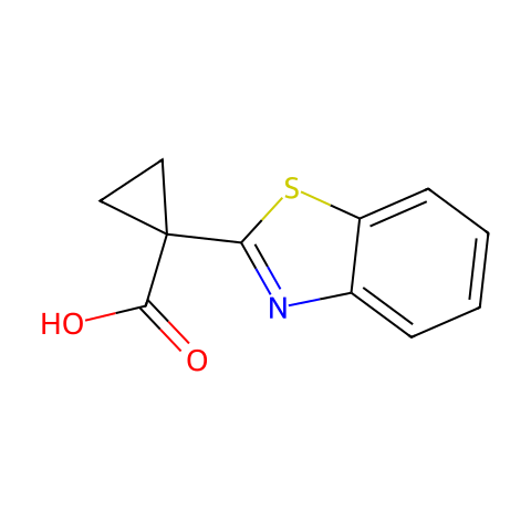 1-(苯并[d]噻唑-2-基)环丙烷羧酸结构图